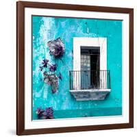 ¡Viva Mexico! Square Collection - Old Turquoise Facade-Philippe Hugonnard-Framed Photographic Print