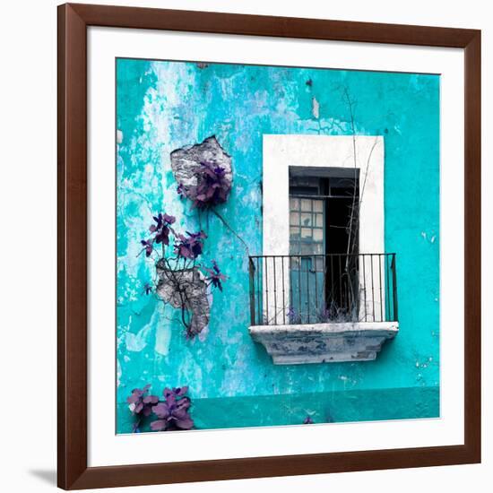 ¡Viva Mexico! Square Collection - Old Turquoise Facade-Philippe Hugonnard-Framed Photographic Print