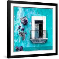 ¡Viva Mexico! Square Collection - Old Turquoise Facade-Philippe Hugonnard-Framed Photographic Print