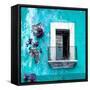 ¡Viva Mexico! Square Collection - Old Turquoise Facade-Philippe Hugonnard-Framed Stretched Canvas