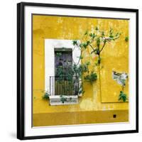 ¡Viva Mexico! Square Collection - Old Yellow Facade II-Philippe Hugonnard-Framed Photographic Print