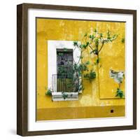 ¡Viva Mexico! Square Collection - Old Yellow Facade II-Philippe Hugonnard-Framed Photographic Print