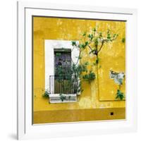 ¡Viva Mexico! Square Collection - Old Yellow Facade II-Philippe Hugonnard-Framed Photographic Print