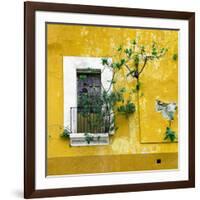 ¡Viva Mexico! Square Collection - Old Yellow Facade II-Philippe Hugonnard-Framed Photographic Print