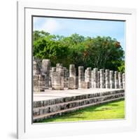 ¡Viva Mexico! Square Collection - One Thousand Mayan Columns in Chichen Itza II-Philippe Hugonnard-Framed Photographic Print