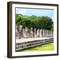 ¡Viva Mexico! Square Collection - One Thousand Mayan Columns in Chichen Itza II-Philippe Hugonnard-Framed Photographic Print