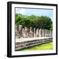 ¡Viva Mexico! Square Collection - One Thousand Mayan Columns in Chichen Itza II-Philippe Hugonnard-Framed Photographic Print