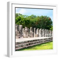 ¡Viva Mexico! Square Collection - One Thousand Mayan Columns in Chichen Itza II-Philippe Hugonnard-Framed Photographic Print