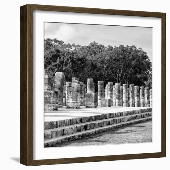 ¡Viva Mexico! Square Collection - One Thousand Mayan Columns in Chichen Itza III-Philippe Hugonnard-Framed Photographic Print