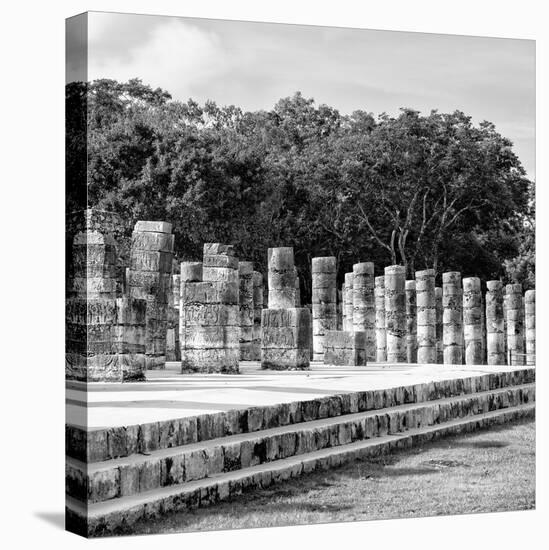 ¡Viva Mexico! Square Collection - One Thousand Mayan Columns in Chichen Itza III-Philippe Hugonnard-Stretched Canvas