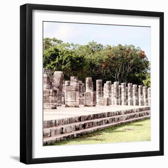 ¡Viva Mexico! Square Collection - One Thousand Mayan Columns in Chichen Itza IV-Philippe Hugonnard-Framed Photographic Print