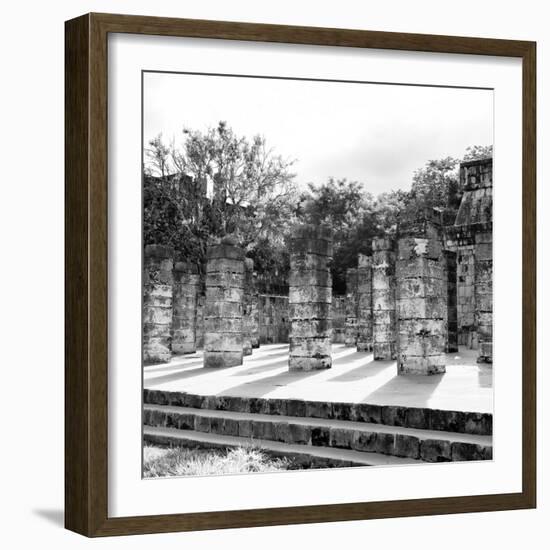 ¡Viva Mexico! Square Collection - One Thousand Mayan Columns in Chichen Itza V-Philippe Hugonnard-Framed Photographic Print