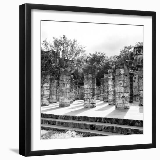 ¡Viva Mexico! Square Collection - One Thousand Mayan Columns in Chichen Itza V-Philippe Hugonnard-Framed Photographic Print