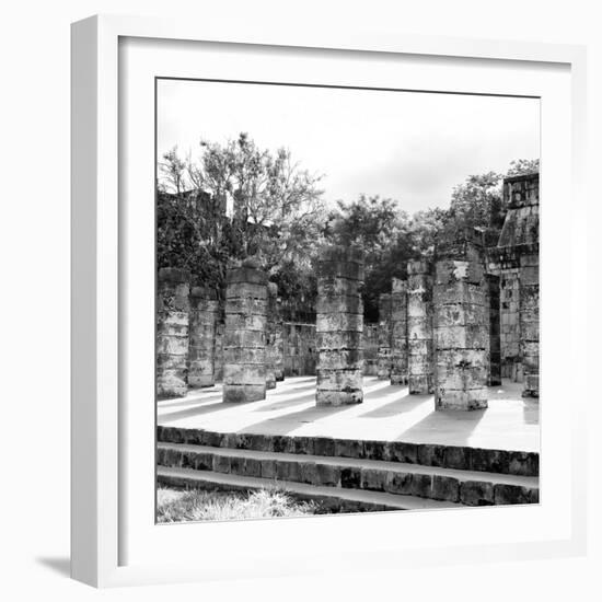 ¡Viva Mexico! Square Collection - One Thousand Mayan Columns in Chichen Itza V-Philippe Hugonnard-Framed Photographic Print