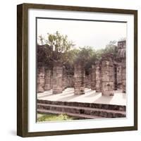 ¡Viva Mexico! Square Collection - One Thousand Mayan Columns in Chichen Itza VII-Philippe Hugonnard-Framed Photographic Print