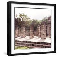 ¡Viva Mexico! Square Collection - One Thousand Mayan Columns in Chichen Itza VII-Philippe Hugonnard-Framed Photographic Print