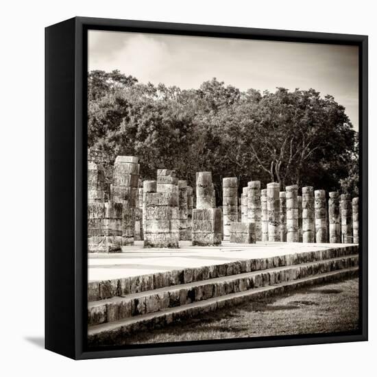 ¡Viva Mexico! Square Collection - One Thousand Mayan Columns in Chichen Itza-Philippe Hugonnard-Framed Stretched Canvas