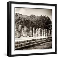 ¡Viva Mexico! Square Collection - One Thousand Mayan Columns in Chichen Itza-Philippe Hugonnard-Framed Photographic Print