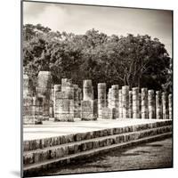 ¡Viva Mexico! Square Collection - One Thousand Mayan Columns in Chichen Itza-Philippe Hugonnard-Mounted Photographic Print