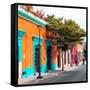 ¡Viva Mexico! Square Collection - Orange Facade in Oaxaca-Philippe Hugonnard-Framed Stretched Canvas