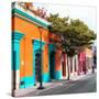¡Viva Mexico! Square Collection - Orange Facade in Oaxaca-Philippe Hugonnard-Stretched Canvas