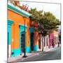 ¡Viva Mexico! Square Collection - Orange Facade in Oaxaca-Philippe Hugonnard-Mounted Photographic Print