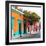 ¡Viva Mexico! Square Collection - Orange Facade in Oaxaca-Philippe Hugonnard-Framed Photographic Print