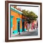 ¡Viva Mexico! Square Collection - Orange Facade in Oaxaca-Philippe Hugonnard-Framed Photographic Print