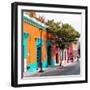 ¡Viva Mexico! Square Collection - Orange Facade in Oaxaca-Philippe Hugonnard-Framed Photographic Print