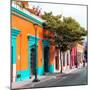 ¡Viva Mexico! Square Collection - Orange Facade in Oaxaca-Philippe Hugonnard-Mounted Photographic Print
