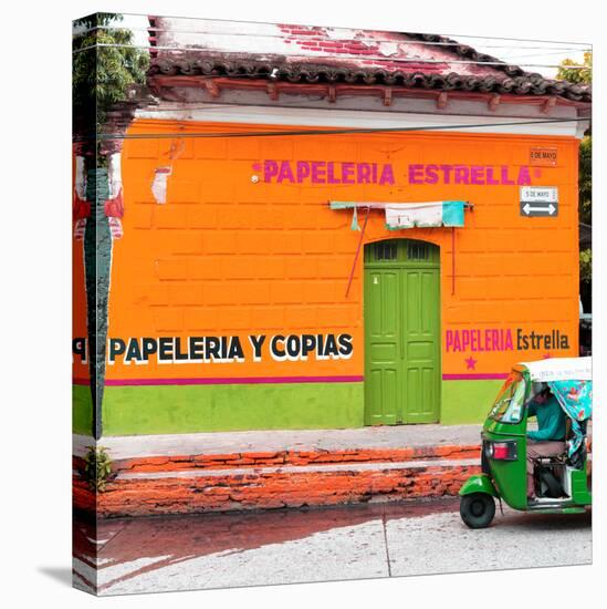 ¡Viva Mexico! Square Collection - Orange Papeleria-Philippe Hugonnard-Stretched Canvas