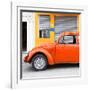 ¡Viva Mexico! Square Collection - Orange VW Beetle and Light Orange Facade-Philippe Hugonnard-Framed Photographic Print