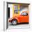 ¡Viva Mexico! Square Collection - Orange VW Beetle and Light Orange Facade-Philippe Hugonnard-Framed Photographic Print