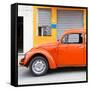 ¡Viva Mexico! Square Collection - Orange VW Beetle and Light Orange Facade-Philippe Hugonnard-Framed Stretched Canvas