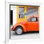 ¡Viva Mexico! Square Collection - Orange VW Beetle and Light Orange Facade-Philippe Hugonnard-Framed Photographic Print