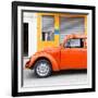 ¡Viva Mexico! Square Collection - Orange VW Beetle and Light Orange Facade-Philippe Hugonnard-Framed Photographic Print