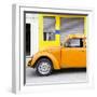 ¡Viva Mexico! Square Collection - Orange VW Beetle and Yellow Facade-Philippe Hugonnard-Framed Photographic Print