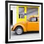 ¡Viva Mexico! Square Collection - Orange VW Beetle and Yellow Facade-Philippe Hugonnard-Framed Photographic Print