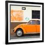 ¡Viva Mexico! Square Collection - Orange VW Beetle Car and American Graffiti-Philippe Hugonnard-Framed Photographic Print