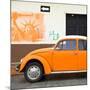 ¡Viva Mexico! Square Collection - Orange VW Beetle Car and American Graffiti-Philippe Hugonnard-Mounted Photographic Print