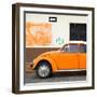 ¡Viva Mexico! Square Collection - Orange VW Beetle Car and American Graffiti-Philippe Hugonnard-Framed Photographic Print