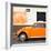 ¡Viva Mexico! Square Collection - Orange VW Beetle Car and American Graffiti-Philippe Hugonnard-Framed Photographic Print