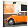 ¡Viva Mexico! Square Collection - Orange VW Beetle Car and American Graffiti-Philippe Hugonnard-Stretched Canvas
