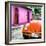 ¡Viva Mexico! Square Collection - Orange VW Beetle Car and Colorful House-Philippe Hugonnard-Framed Photographic Print