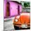 ¡Viva Mexico! Square Collection - Orange VW Beetle Car and Colorful House-Philippe Hugonnard-Mounted Photographic Print