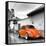 ¡Viva Mexico! Square Collection - Orange VW Beetle Car in San Cristobal de Las Casas-Philippe Hugonnard-Framed Stretched Canvas