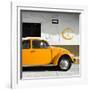 ?Viva Mexico! Square Collection - Orange VW Beetle Car & Peace Symbol-Philippe Hugonnard-Framed Photographic Print