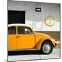 ?Viva Mexico! Square Collection - Orange VW Beetle Car & Peace Symbol-Philippe Hugonnard-Mounted Premium Photographic Print