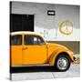 ?Viva Mexico! Square Collection - Orange VW Beetle Car & Peace Symbol-Philippe Hugonnard-Stretched Canvas