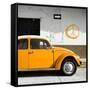 ?Viva Mexico! Square Collection - Orange VW Beetle Car & Peace Symbol-Philippe Hugonnard-Framed Stretched Canvas